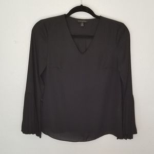 Banana Republic blouse with pleated bell sleeves